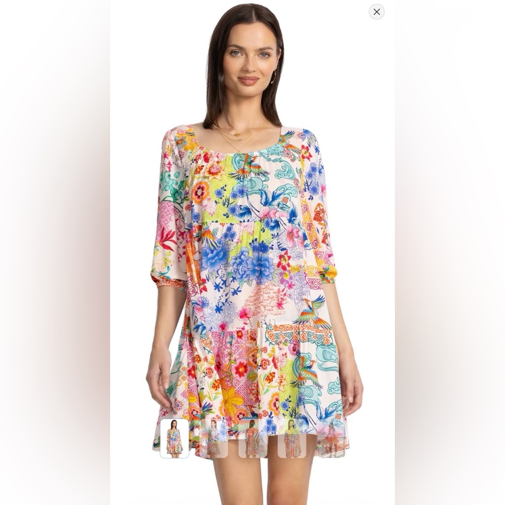 Johnny Was, Colorful Floral Beach Dress, NEW!